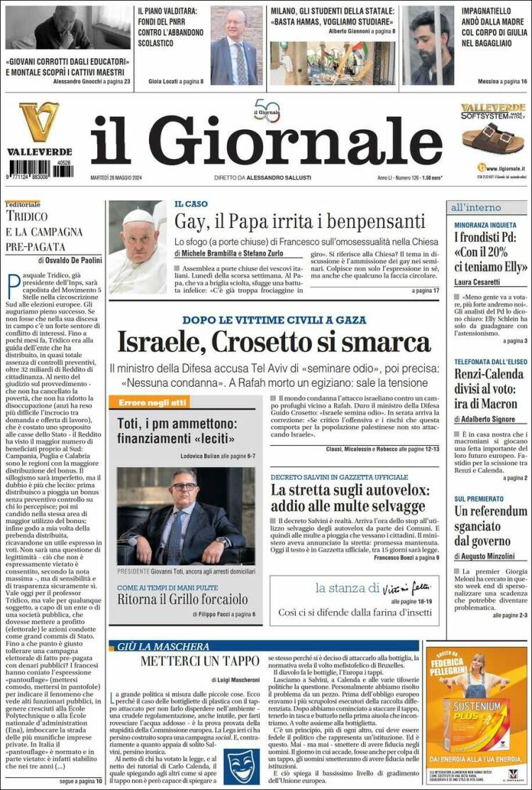 Portada de il Giornale (Italia)