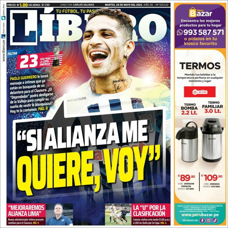 Portada de Líbero (Per&uacute;)