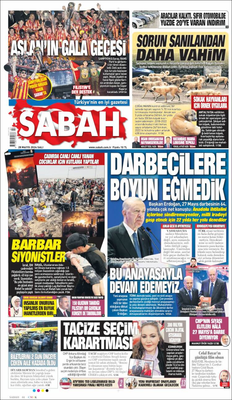 Portada de Sabah (Turqu&iacute;a)
