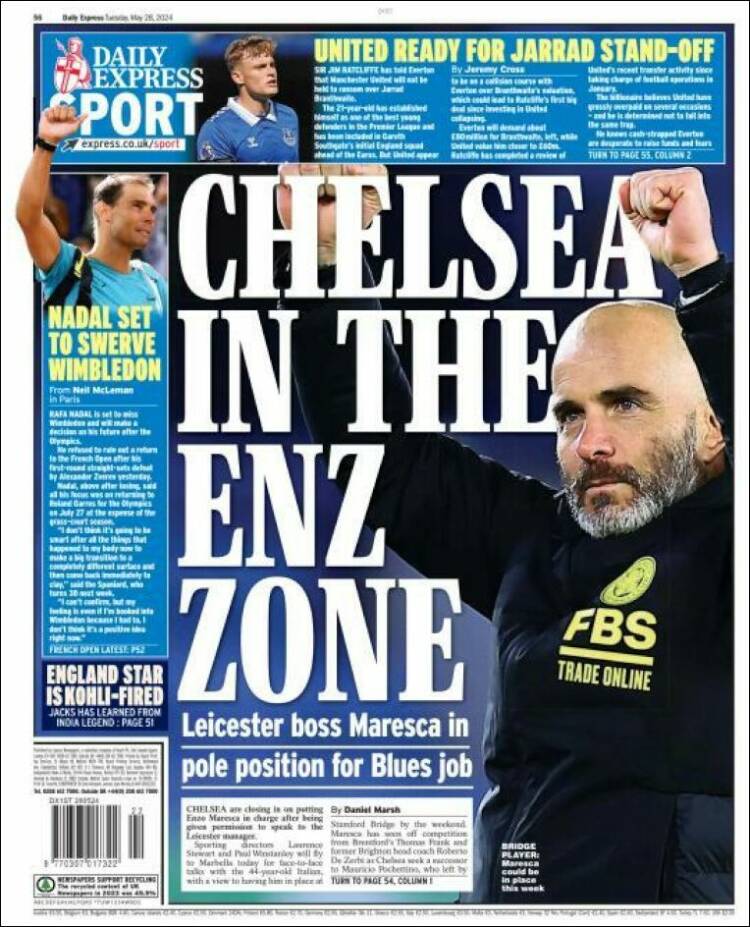 Portada de Express Sport (Reino Unido)