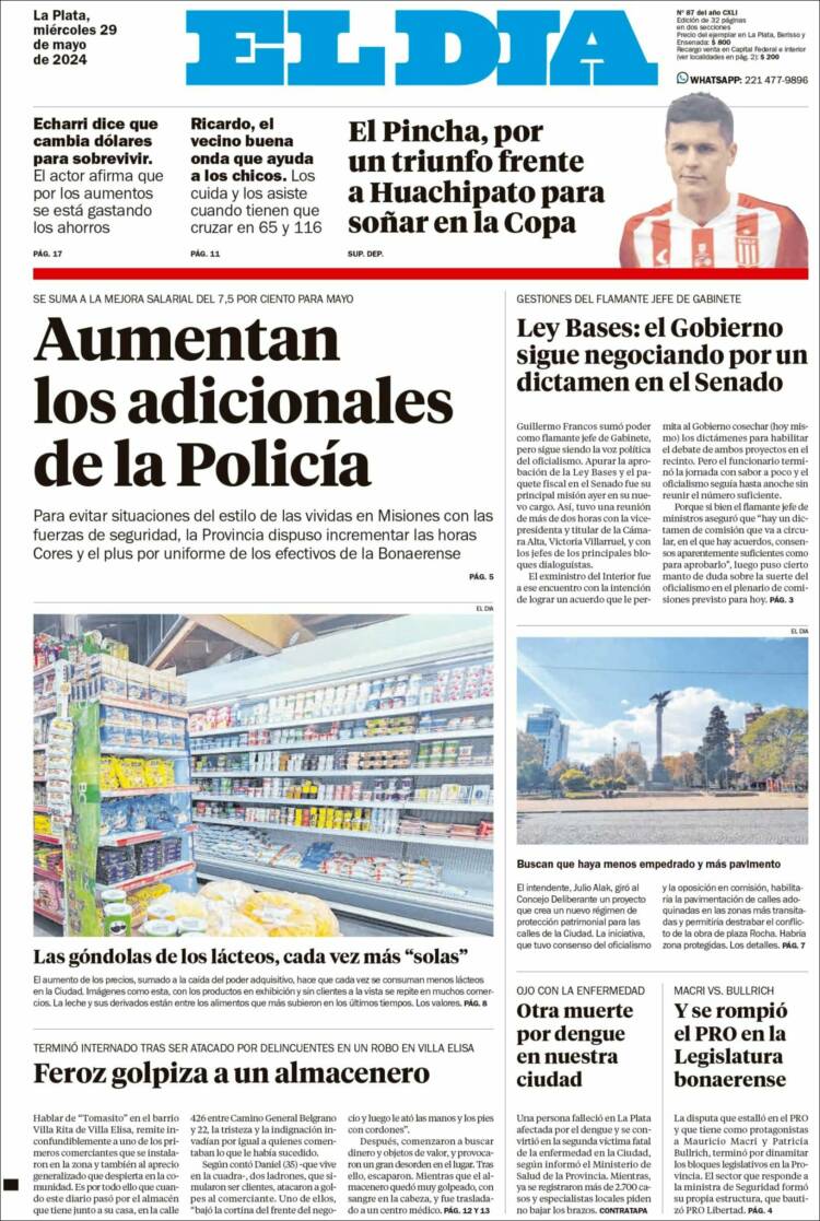 Portada de El Día de la Plata (Argentina)
