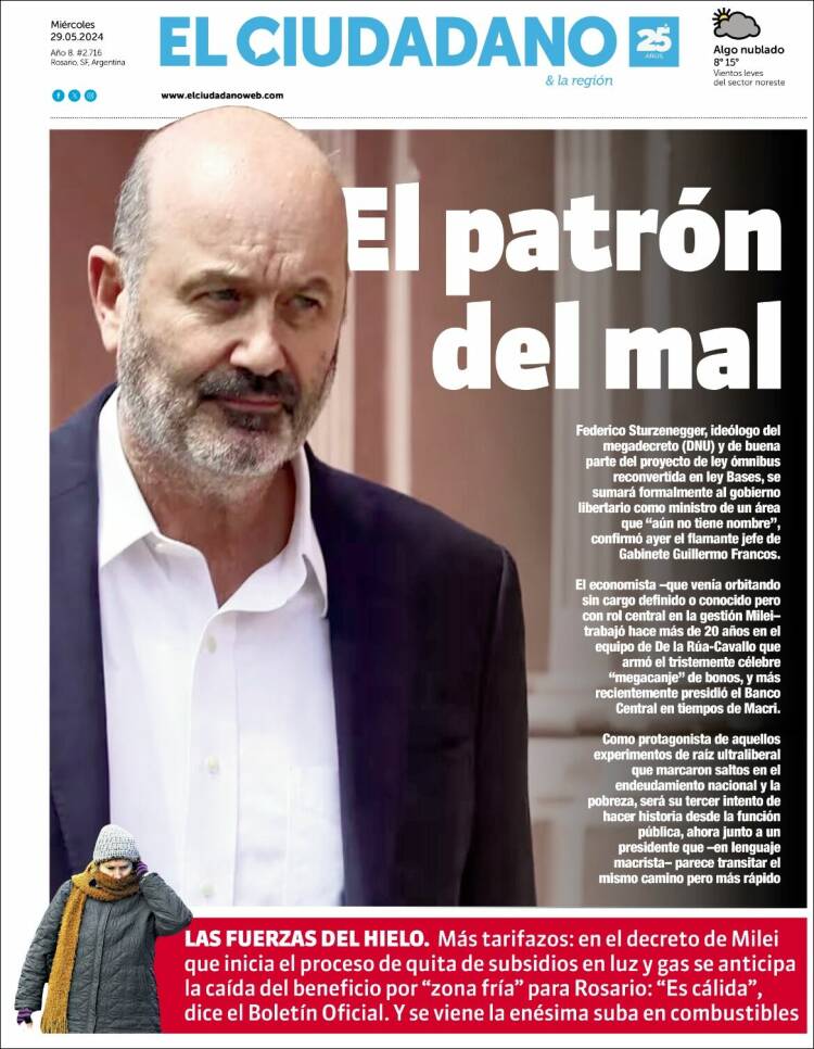 Portada de Diario El Ciudadano (Argentina)