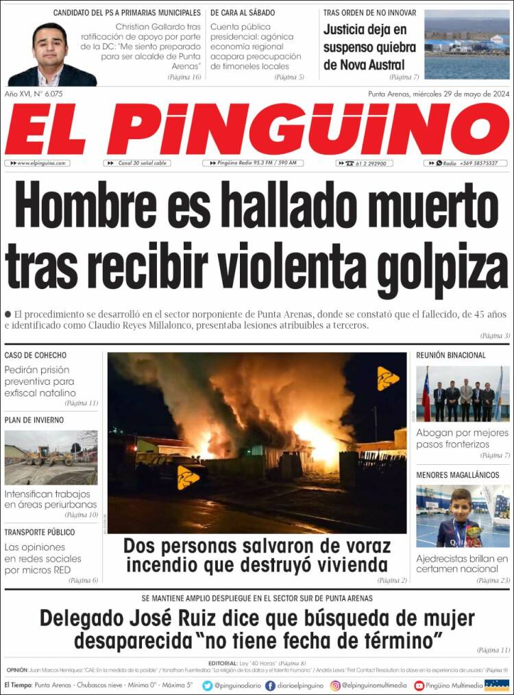 Portada de El Pingüino (Chile)