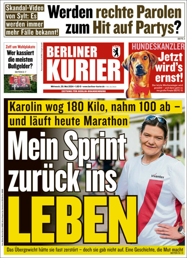 Portada de Berliner Kurier - Startseite BK (Alemania)