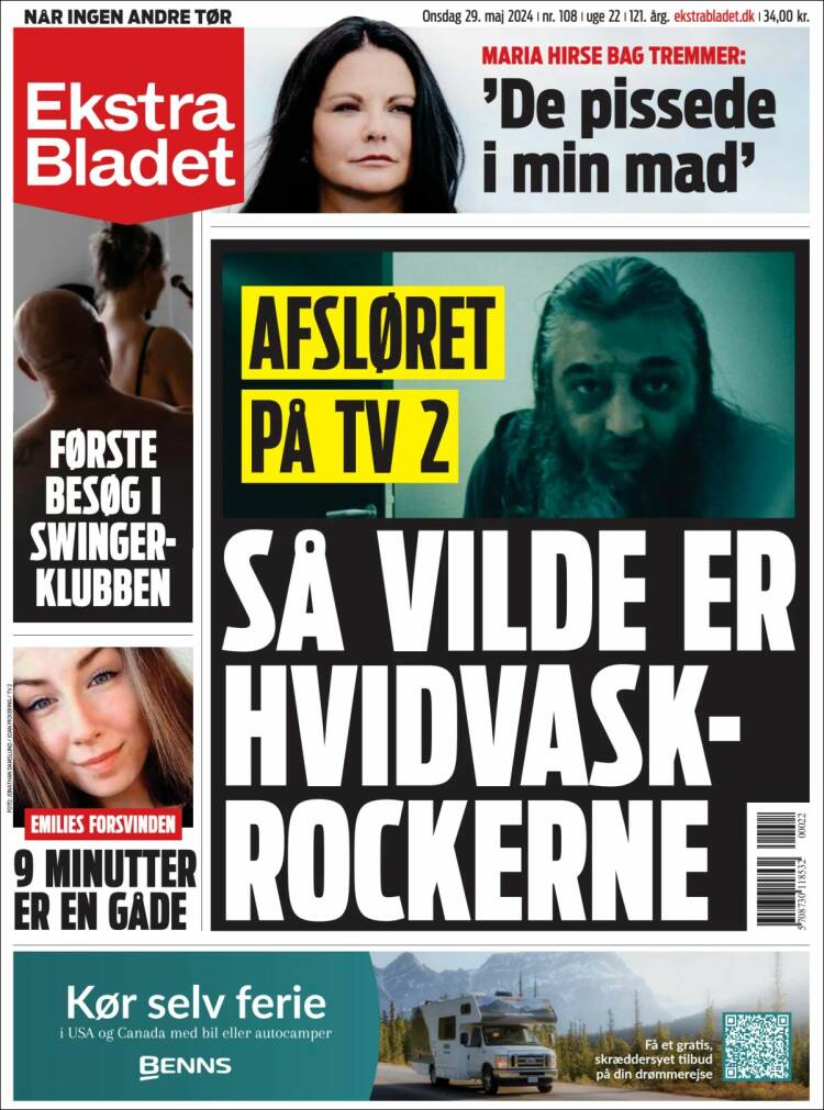 Portada de Ekstra Bladet (Dinamarca)