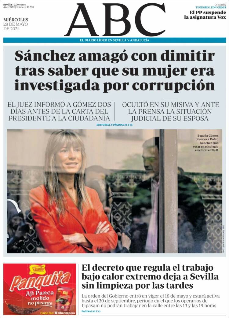 Portada de ABC - Sevilla (España)