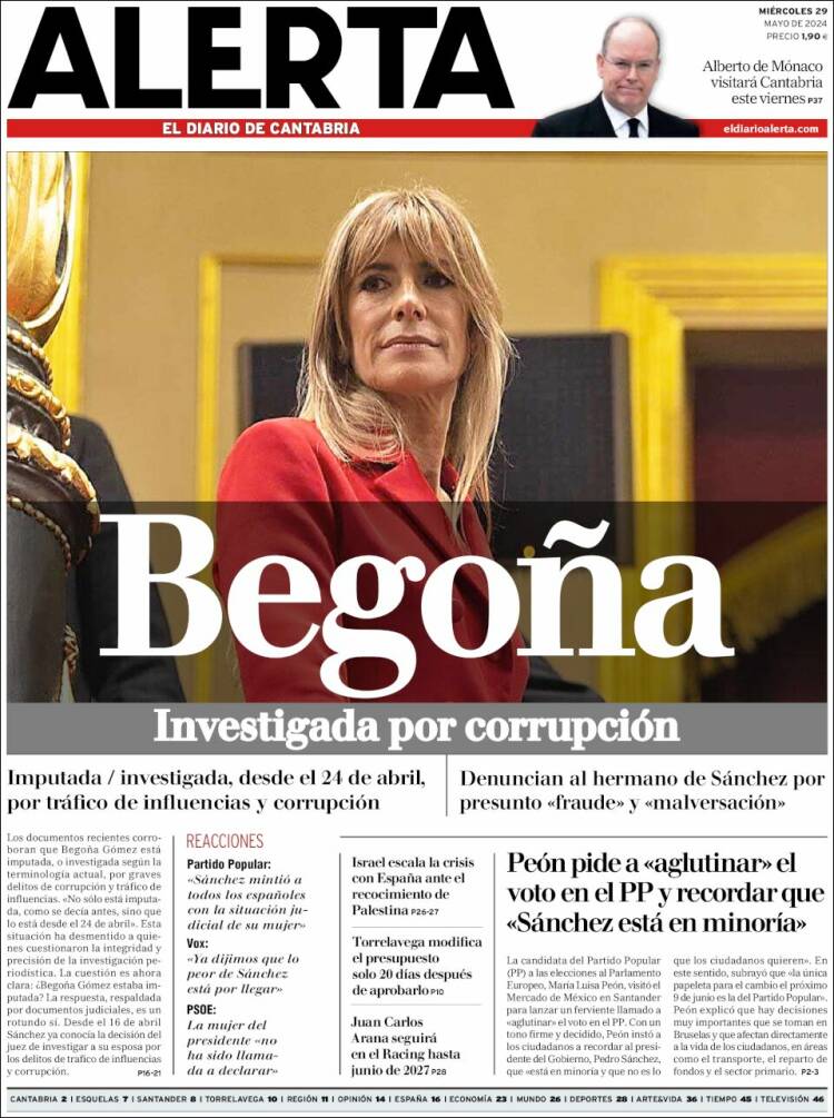 Portada de Alerta - El Diario de Cantabria (España)