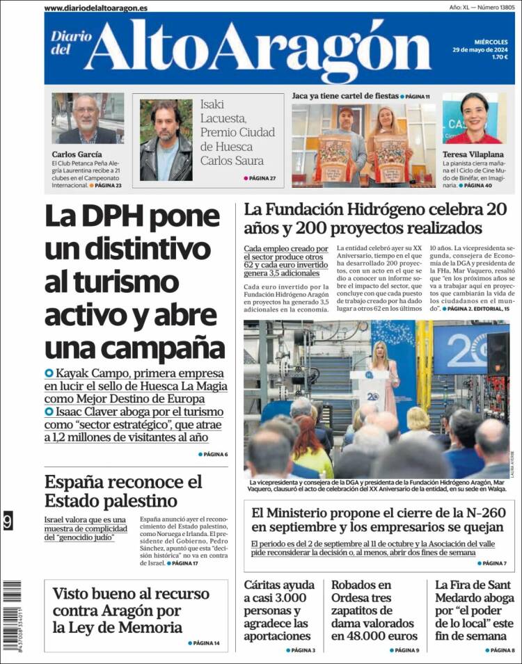 Portada de Diario del AltoAragón (España)