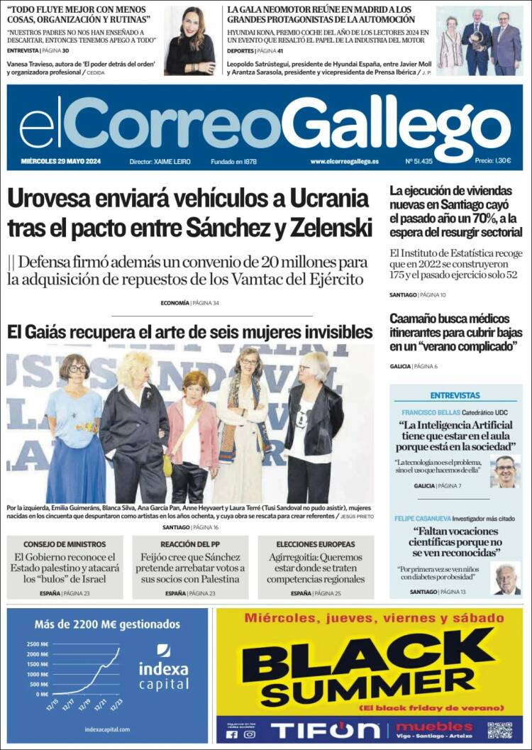 Portada de El Correo Gallego (España)