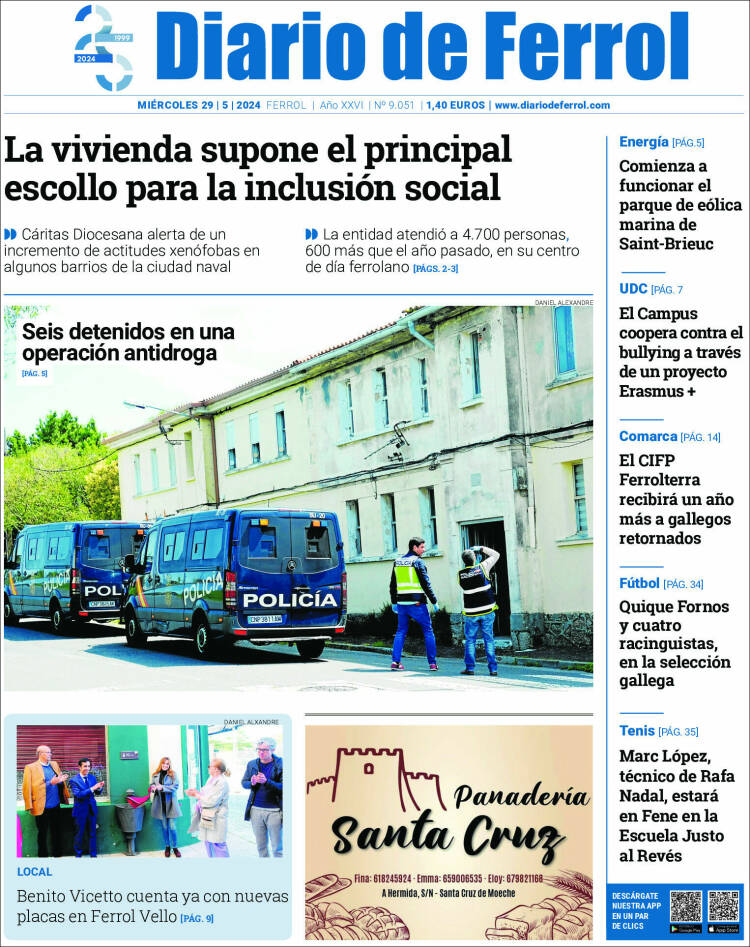 Portada de Diario de Ferrol (España)