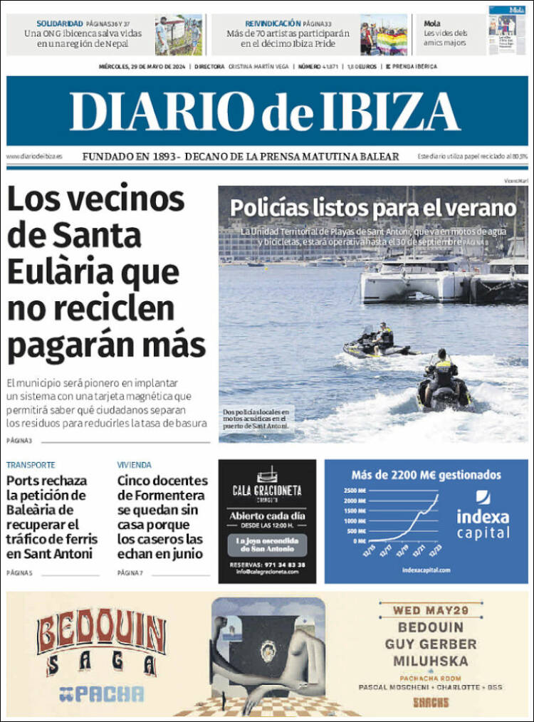 Portada de Diario de Ibiza (España)