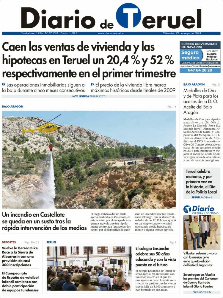 Portada de Diario de Teruel (España)