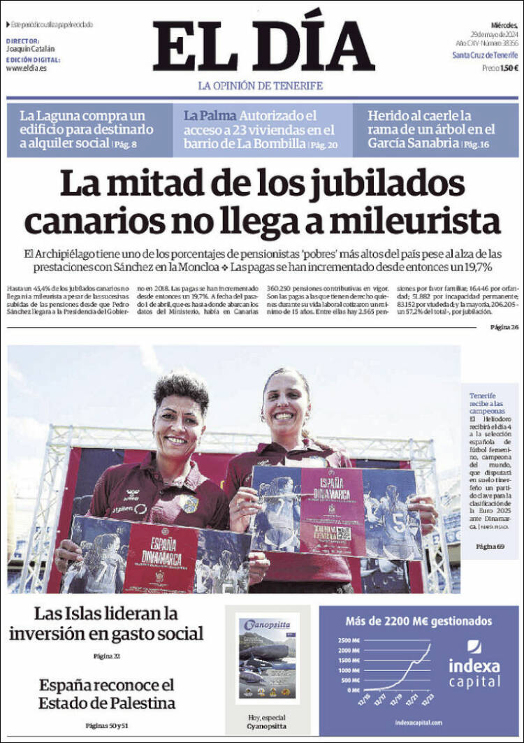 Portada de El Día (España)
