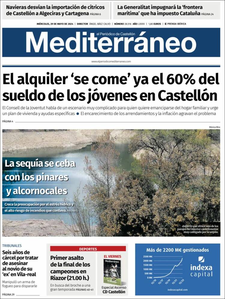 Portada de El Periódico Mediterraneo (España)