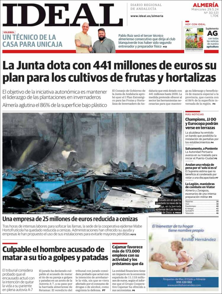 Portada de Ideal Almeria (España)