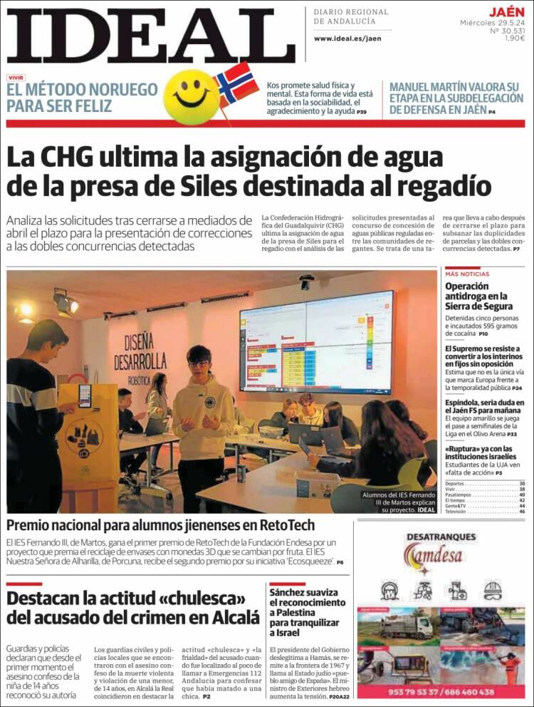 Portada de El Ideal de Jaén (España)