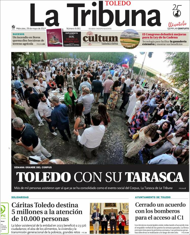Portada de La Tribuna de Toledo (España)
