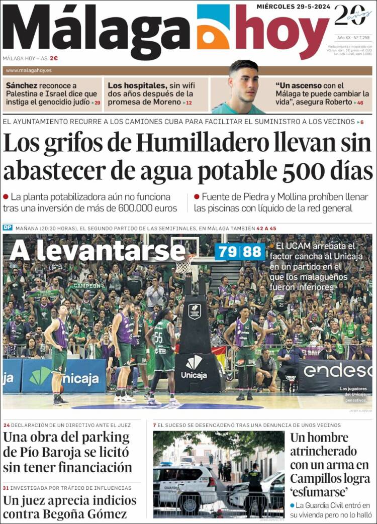 Portada de Málaga Hoy (España)