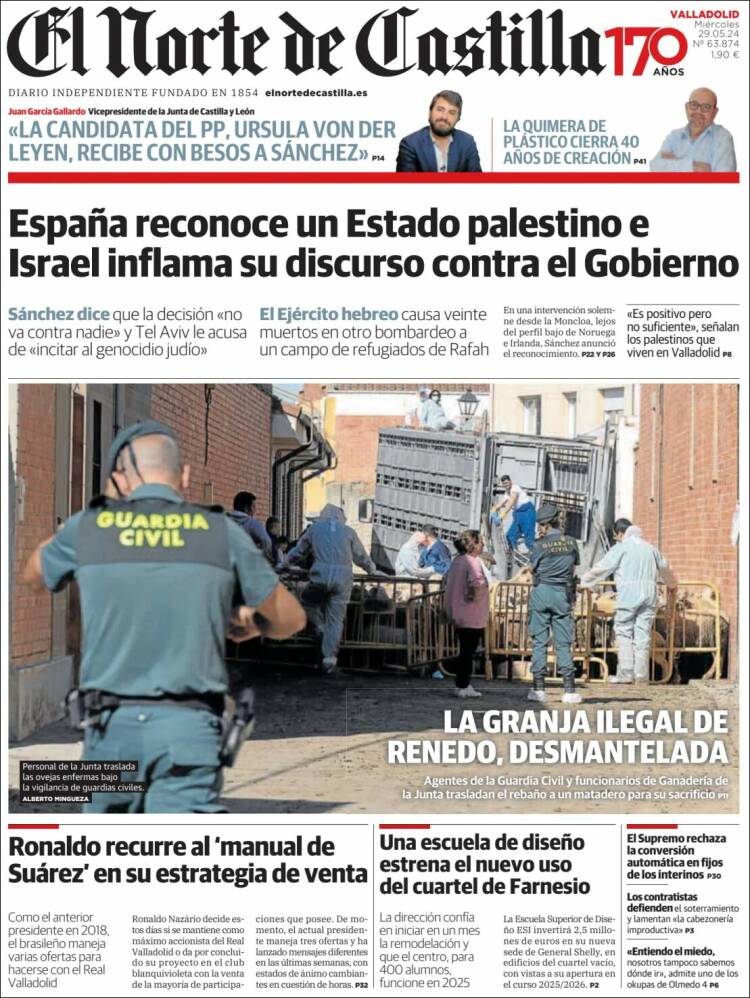 Portada de Norte de Castilla - Valladolid (España)