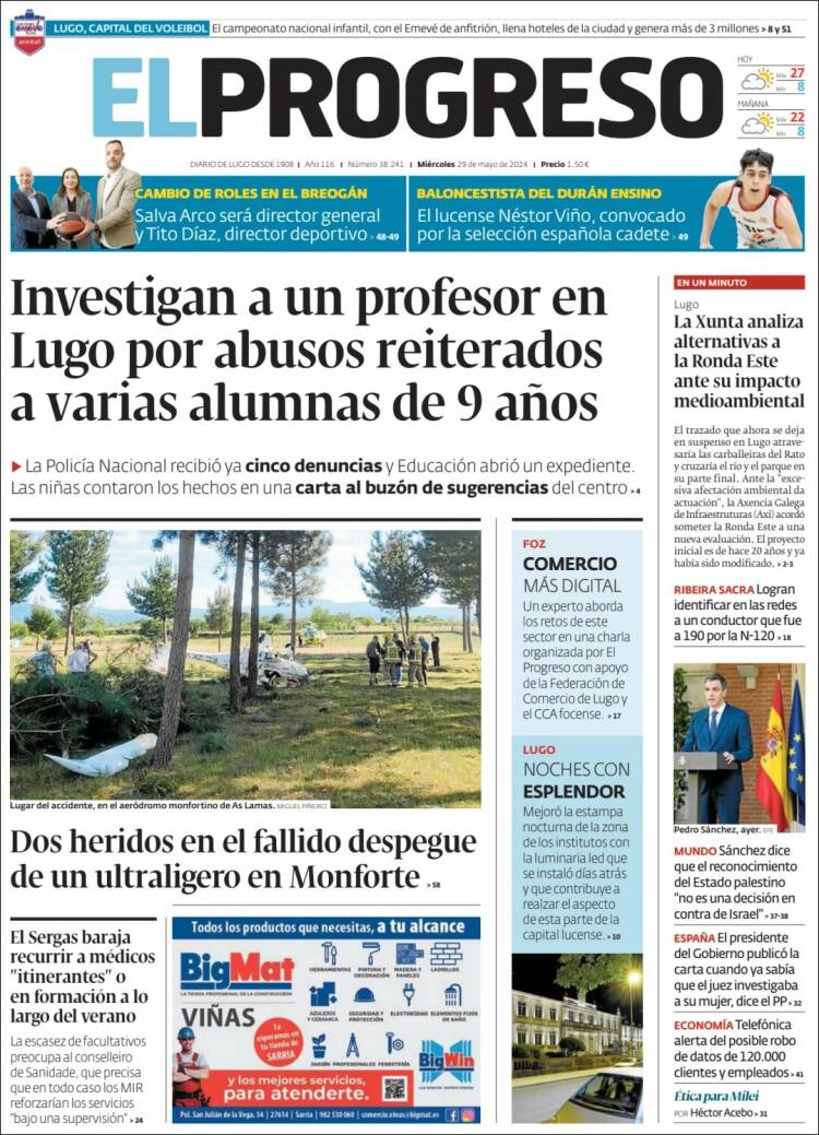 Portada de El Progreso (España)