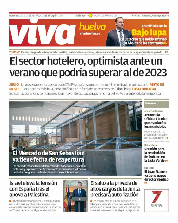 Portada de Viva Huelva (España)