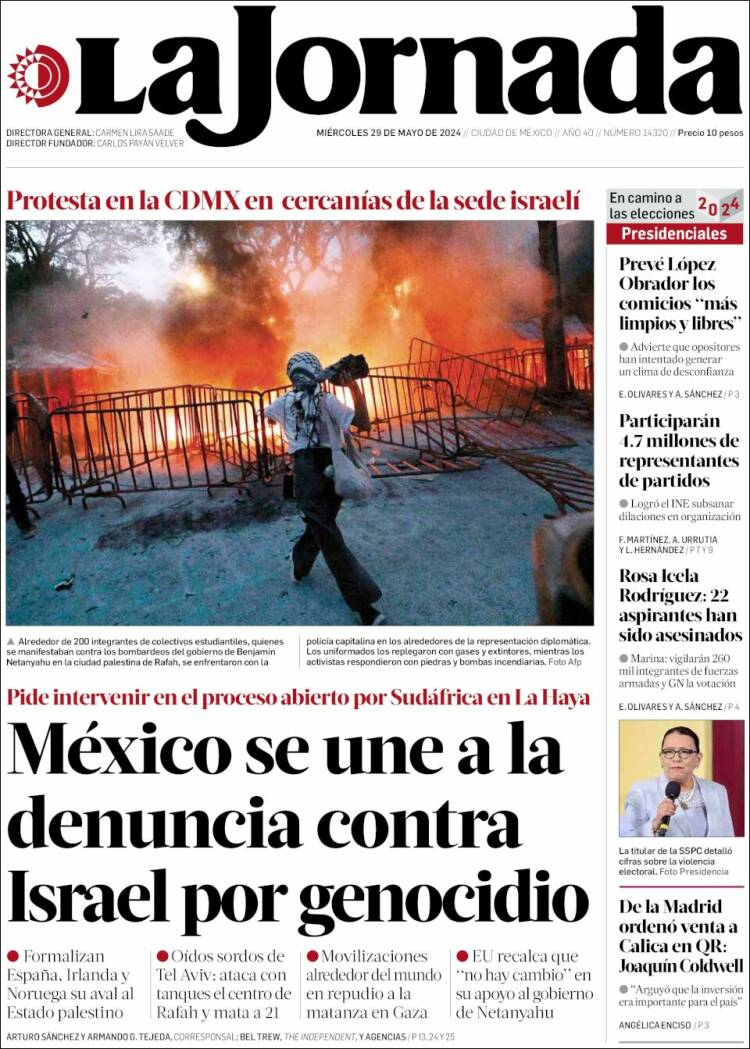Portada de La Jornada (M&eacute;xico)