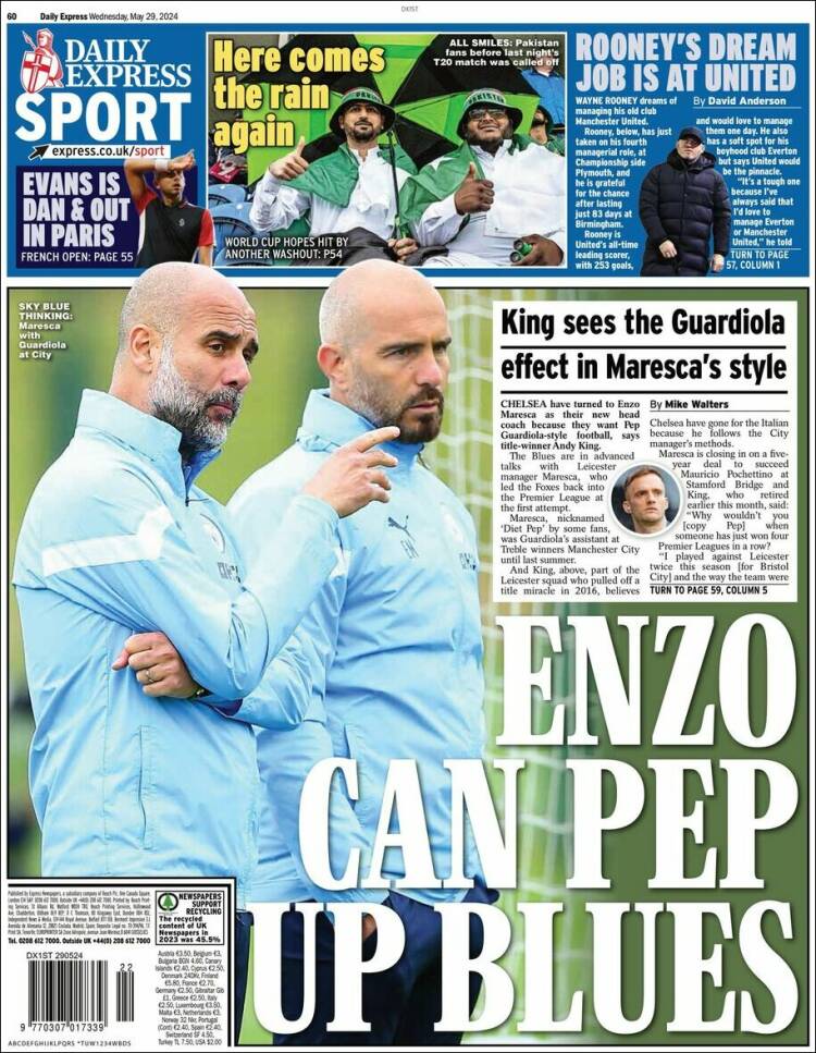 Portada de Express Sport (Reino Unido)