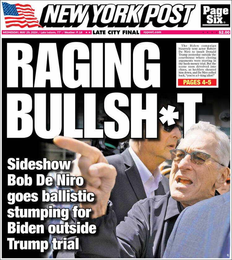 Portada de New York Post (USA)