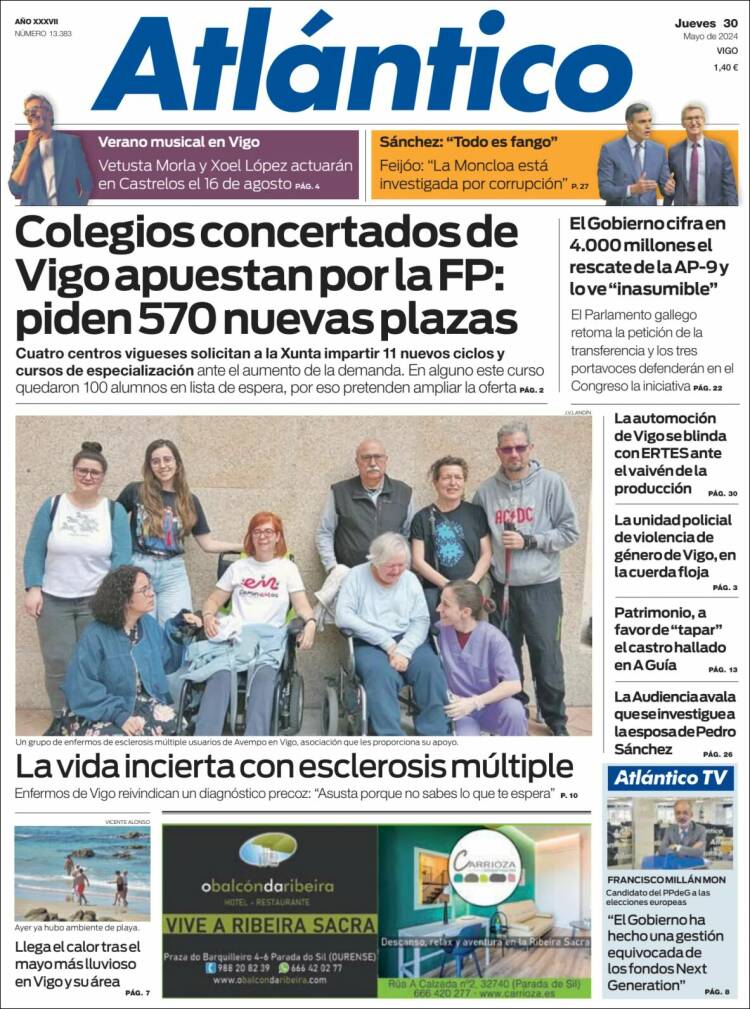 Portada de Atlántico Diario (Espa&ntilde;a)