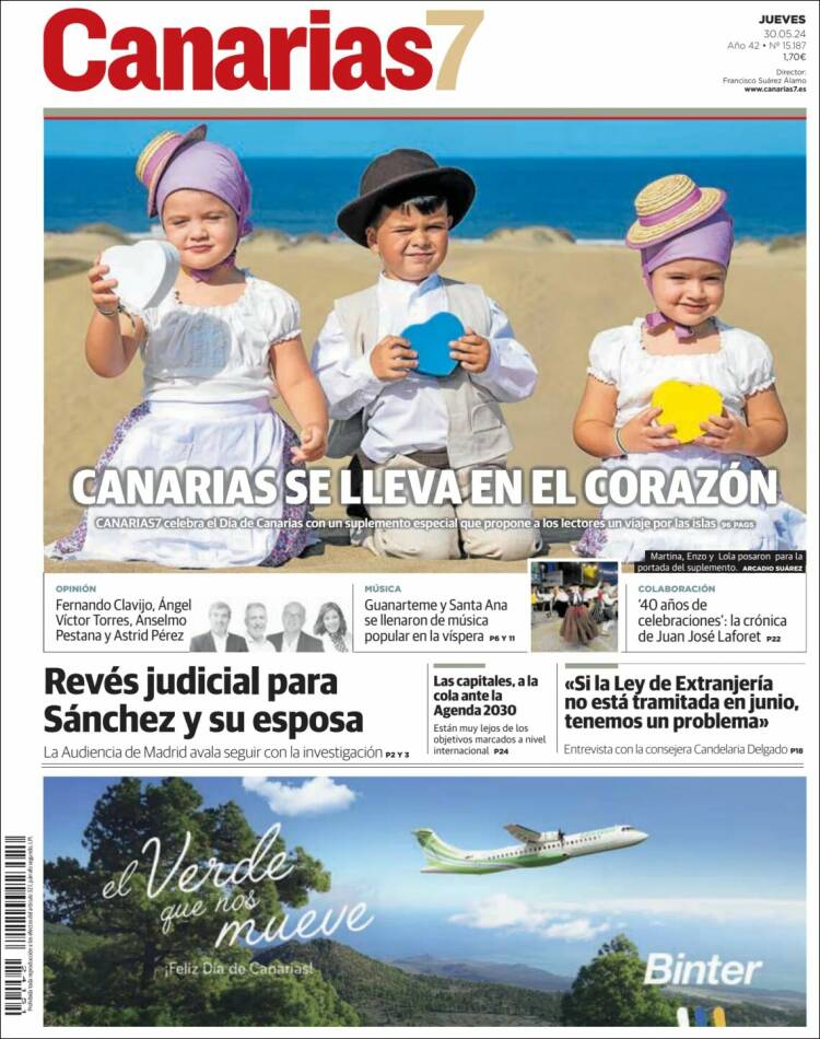 Portada de Canarias 7 (Espa&ntilde;a)