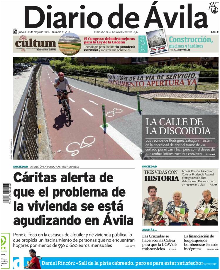 Portada de Diario de Ávila (Espa&ntilde;a)