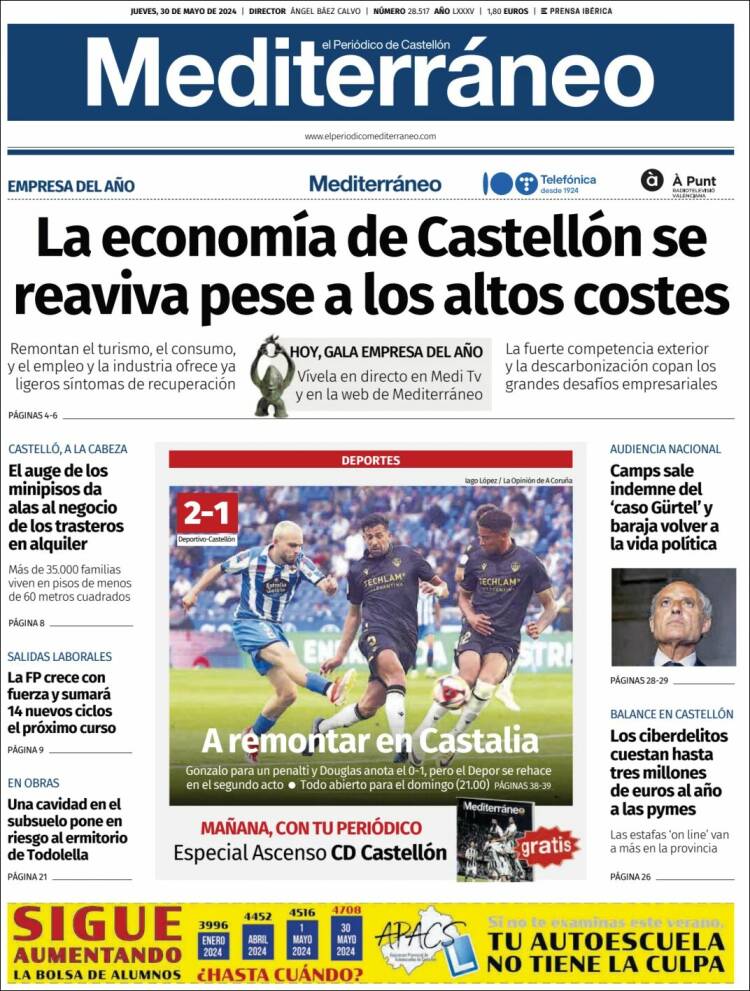 Portada de El Periódico Mediterraneo (Espa&ntilde;a)