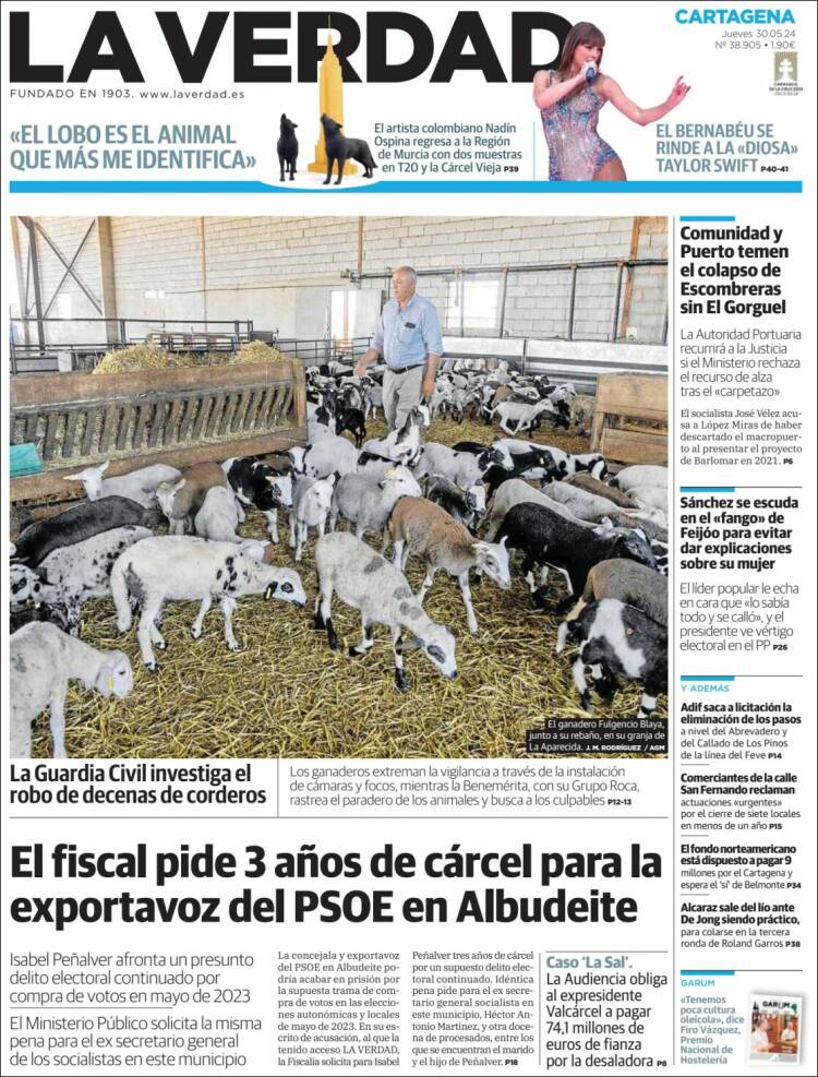 Portada de La Verdad de Murcia (Espa&ntilde;a)