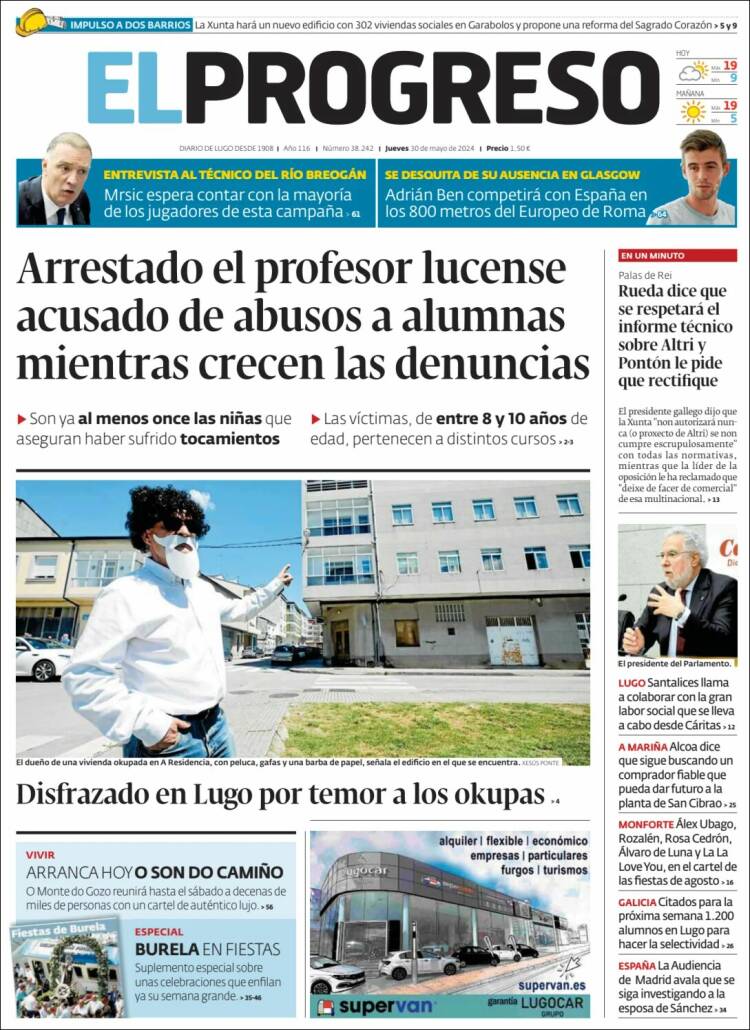 Portada de El Progreso (Espa&ntilde;a)