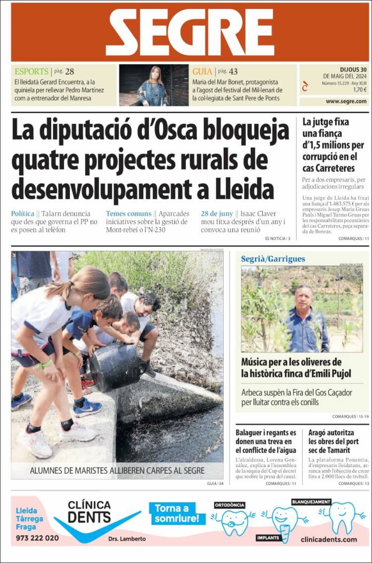 Portada de Segre (Espa&ntilde;a)