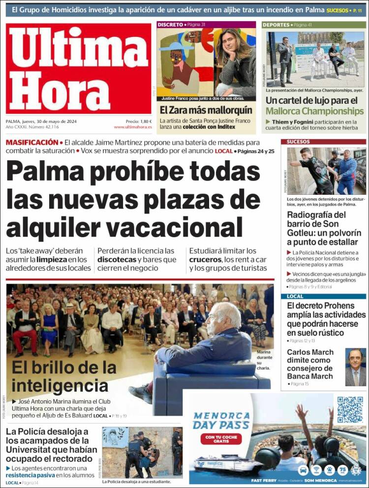 Portada de Última Hora (Espa&ntilde;a)