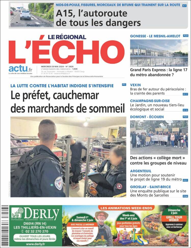 Portada de L'Echo de la Haute-Vienne (Francia)