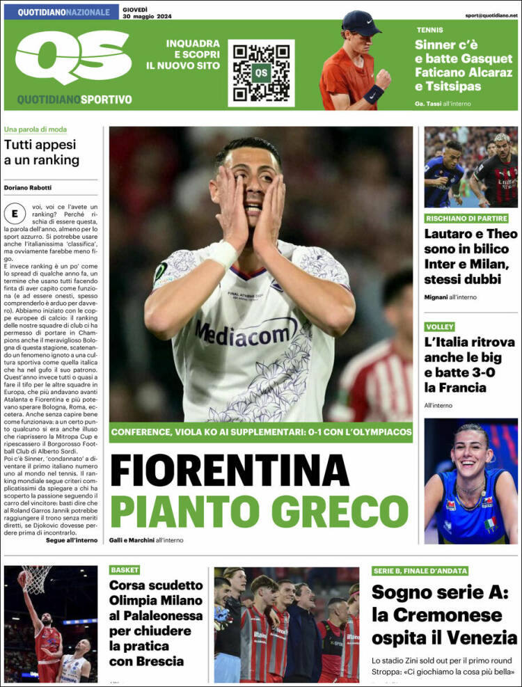 Portada de Quotidiano Sportivo (Italia)