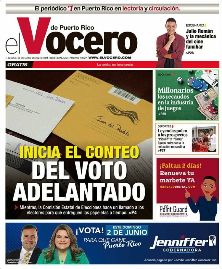 Portada de Vocero (Puerto Rico)