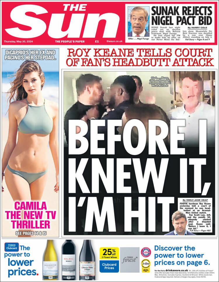 Portada de The Sun (Reino Unido)