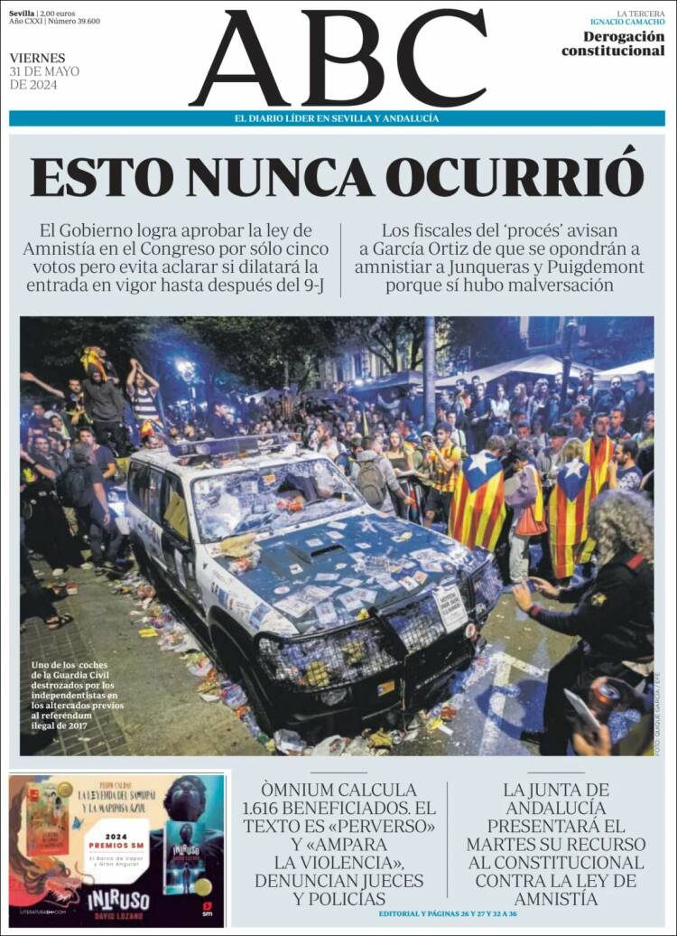 Portada de ABC - Sevilla (España)