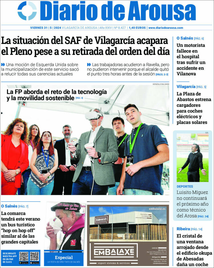 Portada de Diario de Arousa (España)