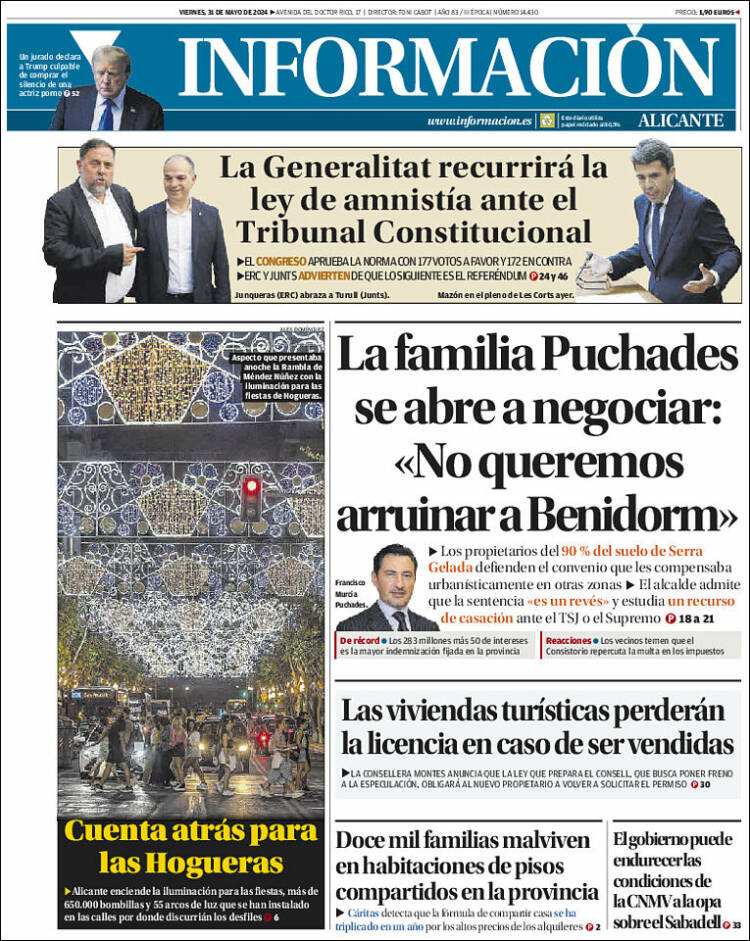 Portada de Diario Información (España)
