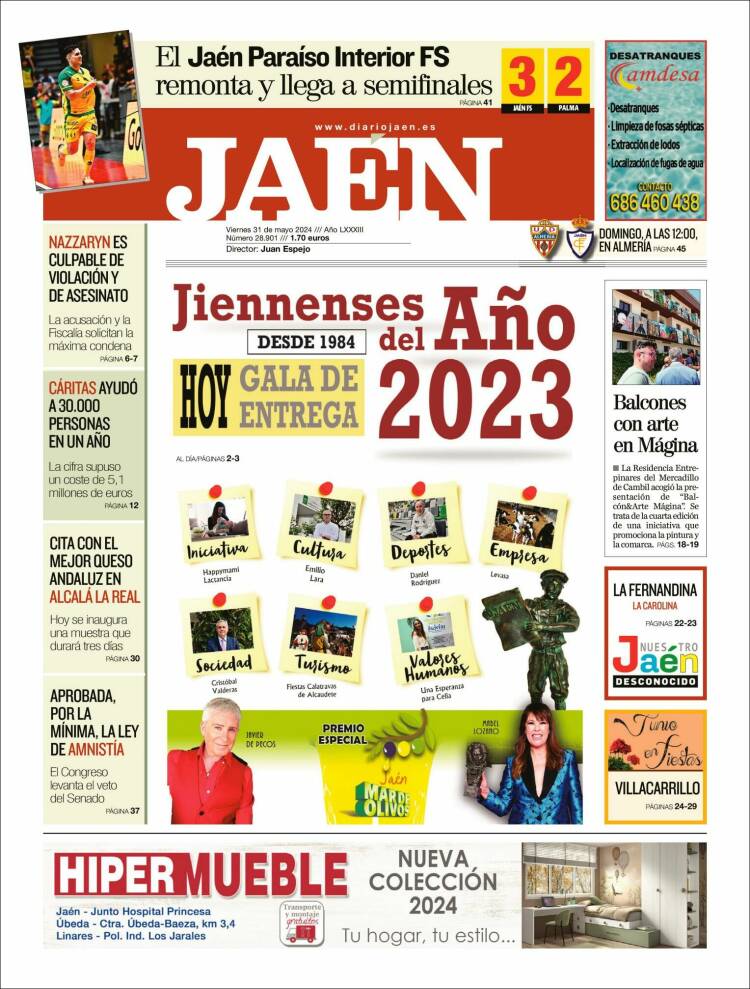 Portada de Diario Jaén (España)