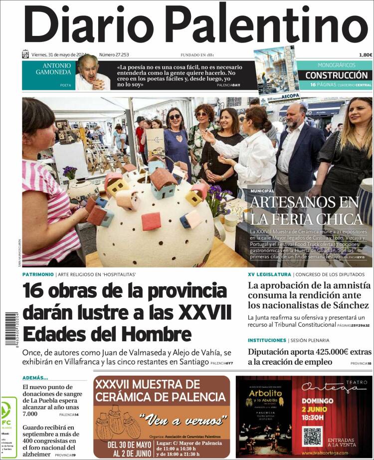 Portada de Diario Palentino (España)