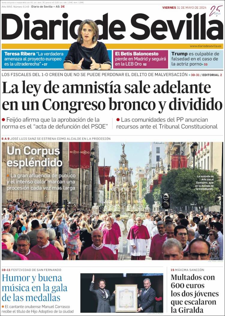Portada de Diario de Sevilla (España)