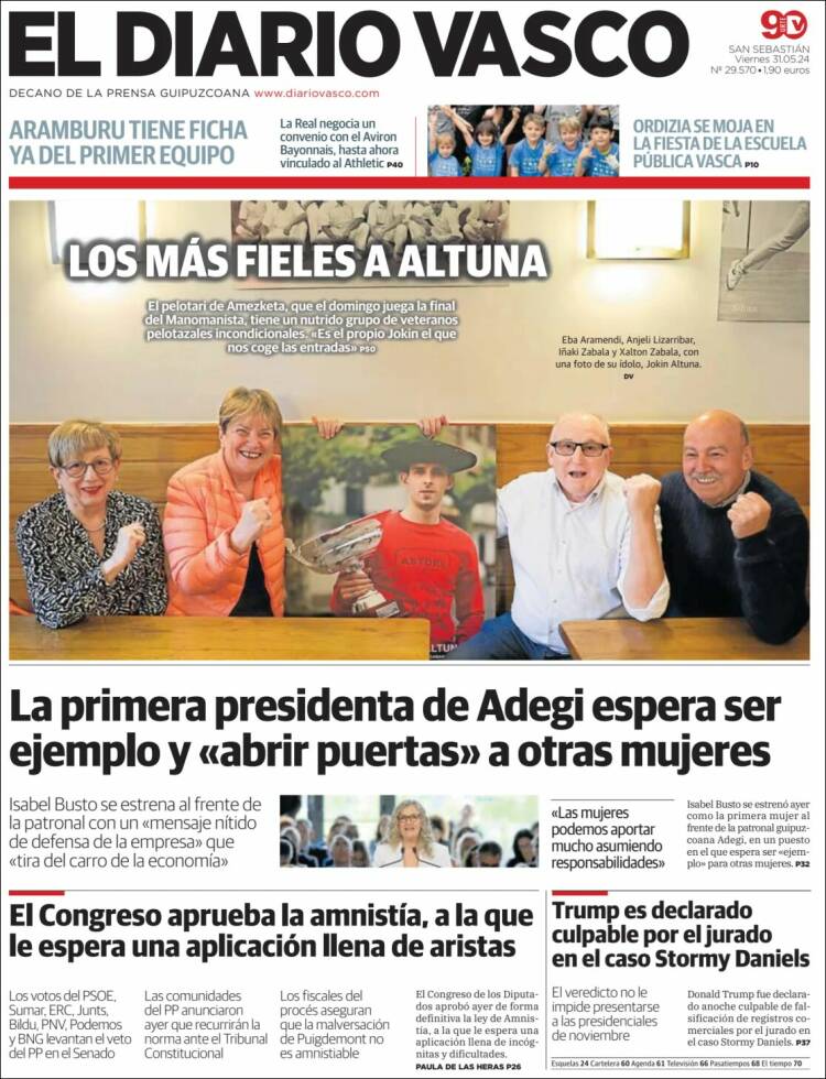 Portada de Diario Vasco (España)