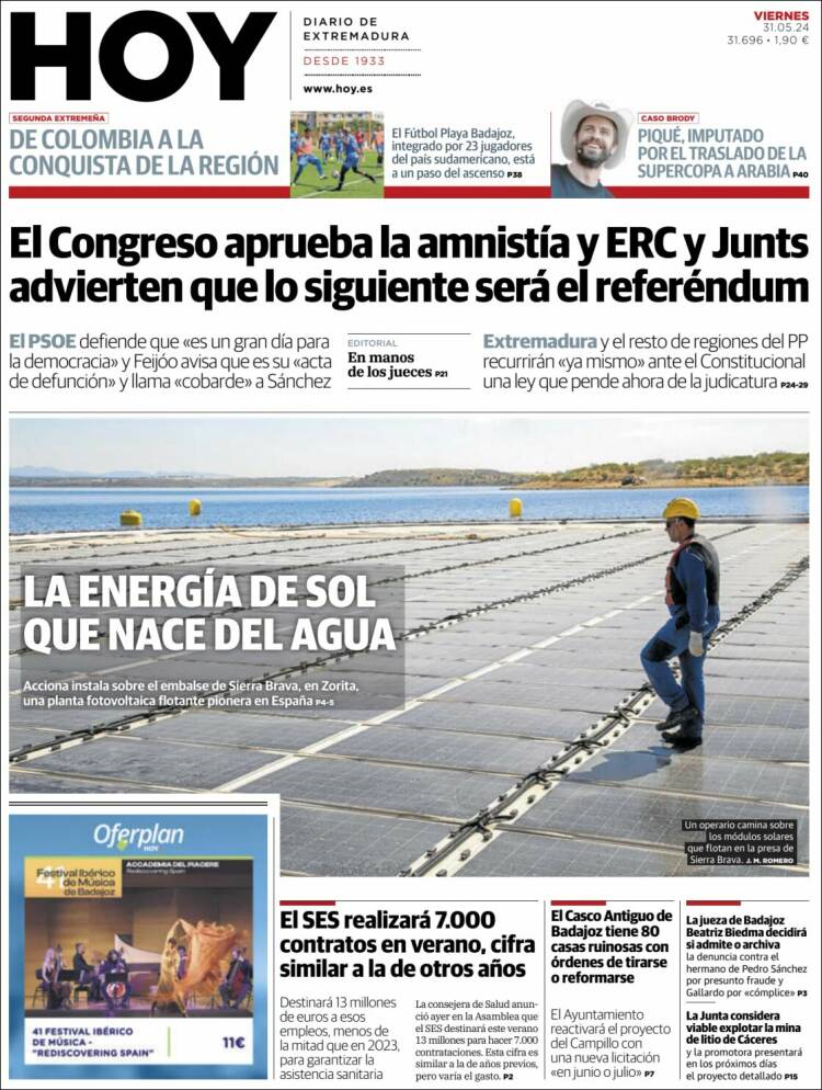 Portada de Hoy - Badajoz (España)