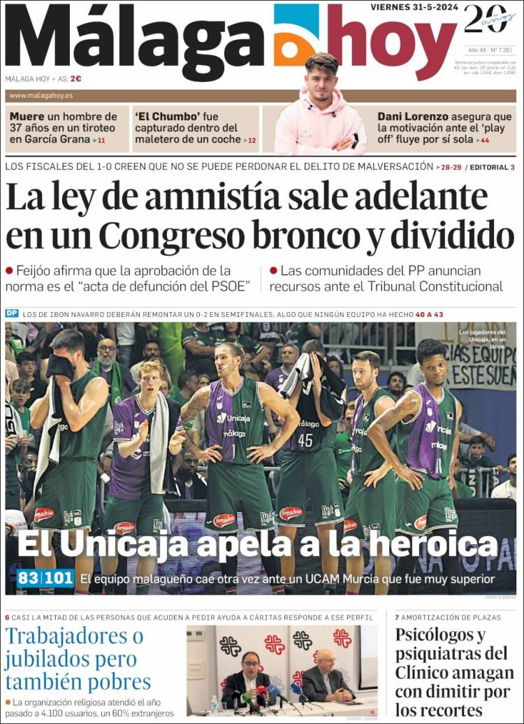 Portada de Málaga Hoy (España)