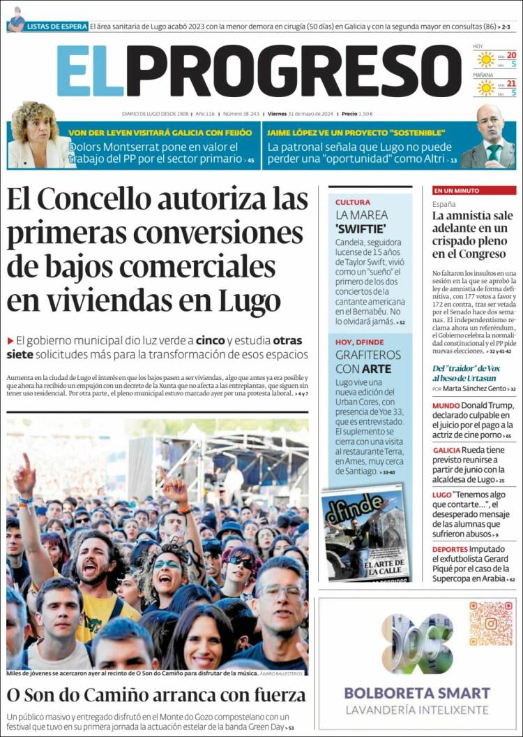 Portada de El Progreso (España)